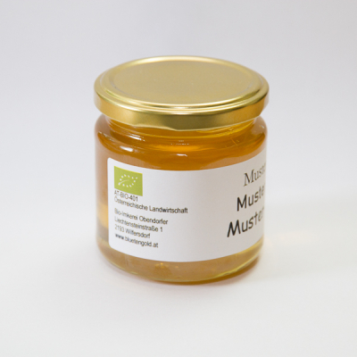 Honigglas mit Biologo