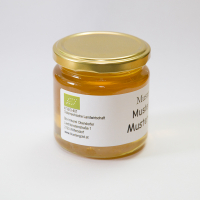Honigglas mit Biologo