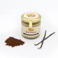 Honigglas mit Vanilleschoten