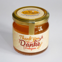Honigglas mit Danke Gruß
